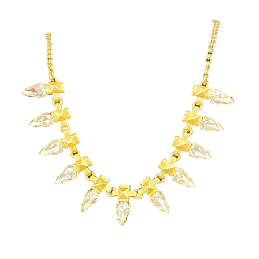 J. Crew Crystal Statement Necklace • Vintage Glam • Gently Pre-owned • Gold Set